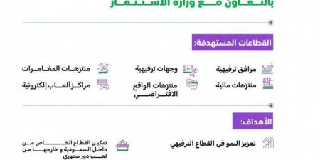 الترفيه تطلق 29 فرصة استثمارية - جورنالك