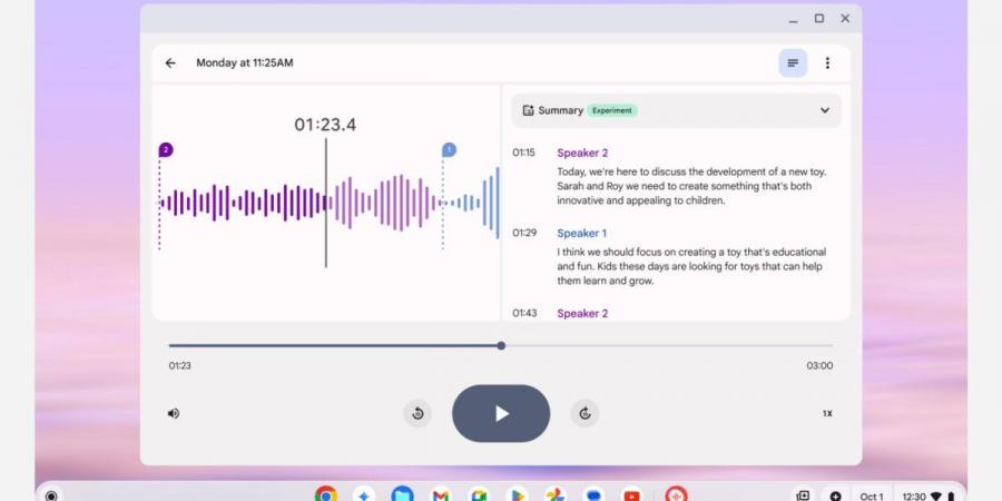 ‏Chromebook Plus يحصل على تطبيق Recorder وميزة “مساعد القراءة” والمزيد - جورنالك