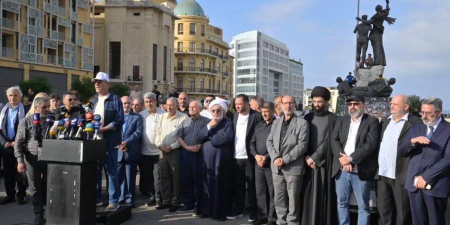 وقفة تضامنية بعنوان “إعلاميون ضد العدوان الصهيوني” في ساحة الشهداء وسط بيروت - جورنالك