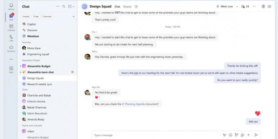 بواجهة أبسط .. مايكروسوفت تُعيد تصميم الدردشات في Teams - جورنالك للتكنولوجيا