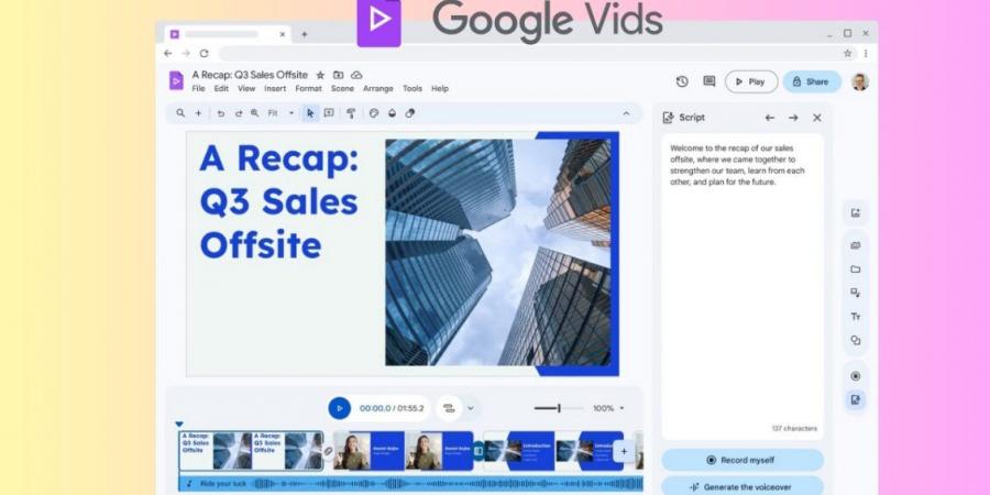 كل ما تحتاج إلى معرفته عن Google Vids.. أداة إنشاء مقاطع الفيديو بالذكاء الاصطناعي  - جورنالك للتكنولوجيا