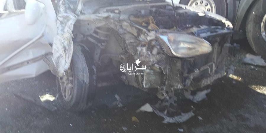 بالفيديو والصور .. (6) إصابات إثر حادث تصادم بالأغوار الشمالية - جورنالك