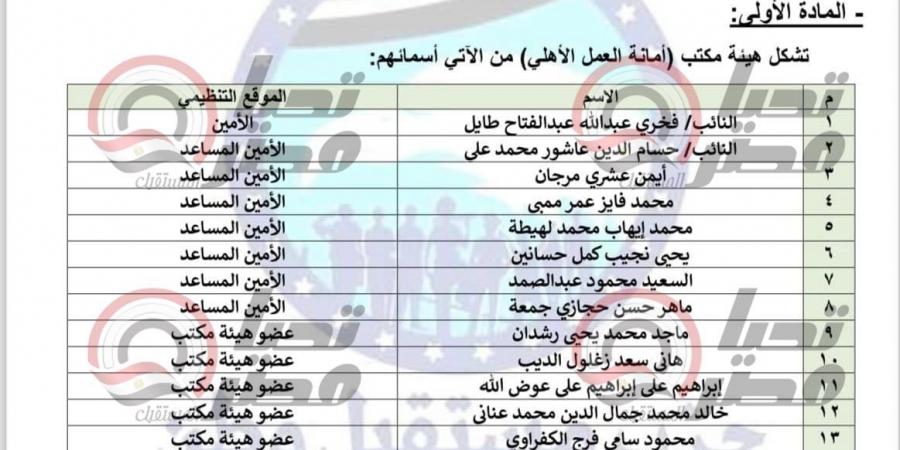 حزب مستقبل وطن يعلن تشكيل أمانة العمل الأهلى برئاسة النائب فخرى طايل - جورنالك