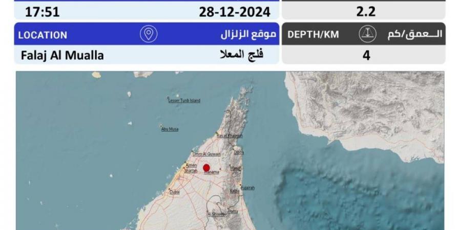 تسجيل هزة أرضية خفيفة في فلج المعلا دون تأثير - جورنالك في السبت 05:56 مساءً