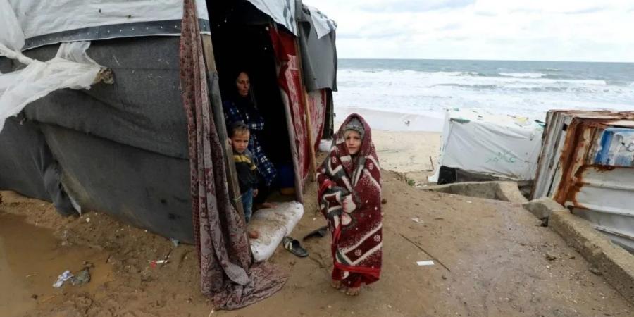 الدفاع المدني بغزة: مياه الأمطار تغمر خيام النازحين ومناشدات لإنقاذ الأطفال - جورنالك